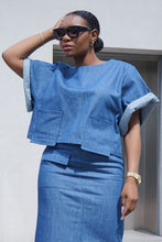 Load image into Gallery viewer, 'Audrey' Denim (CROP TOP)