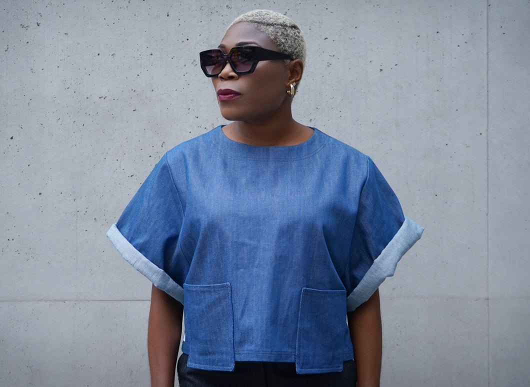 'Audrey' Denim (CROP TOP)